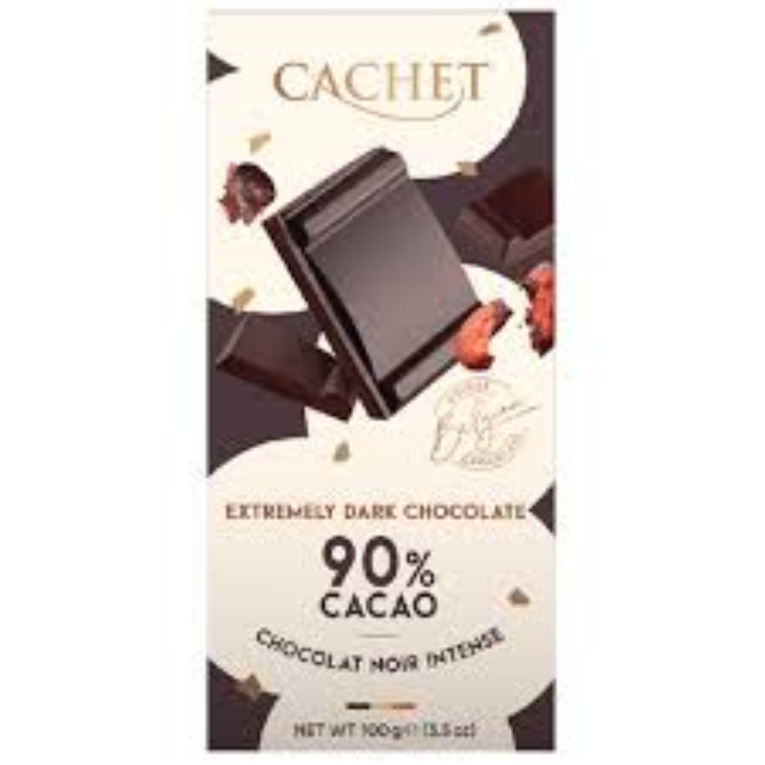 CACHET EXTREMELY DARK CHOC 90% 100G